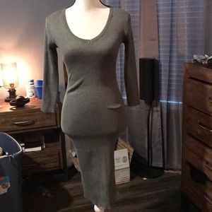 Grey cut out dress